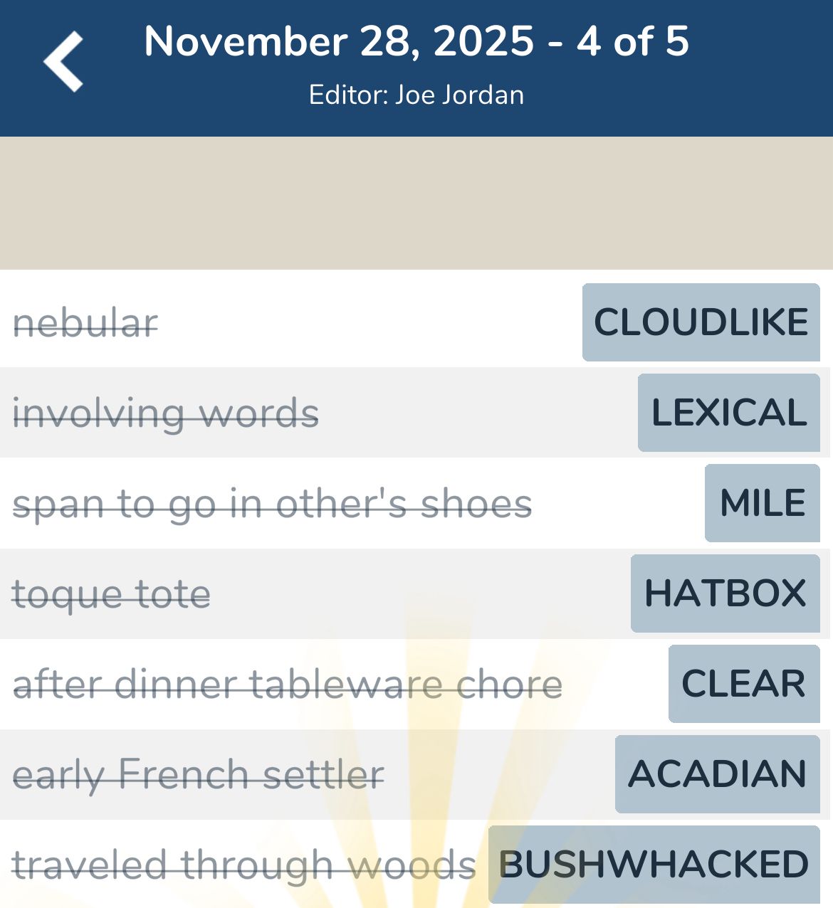 7 Little Words November 28 2025 4