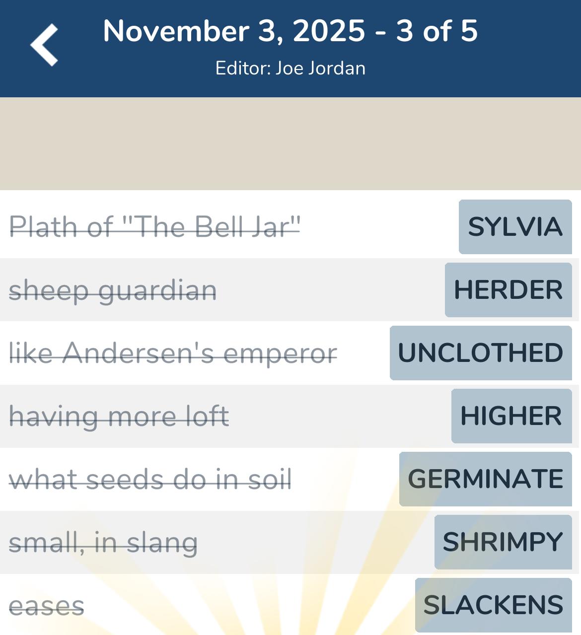 7 Little Words November 3 2025 3