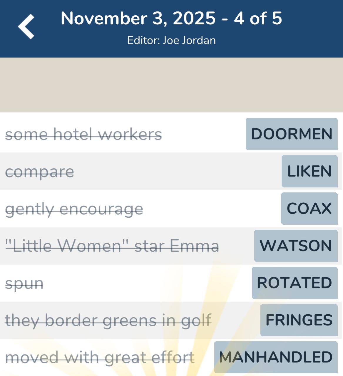 7 Little Words November 3 2025 4