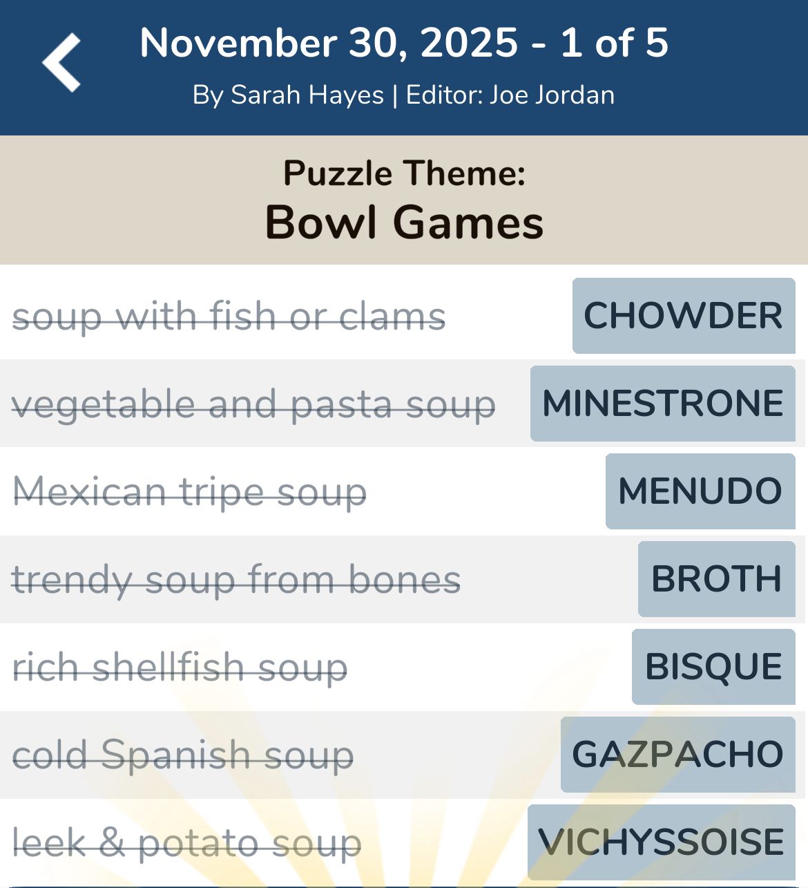 7 Little Words November 30 2025 1