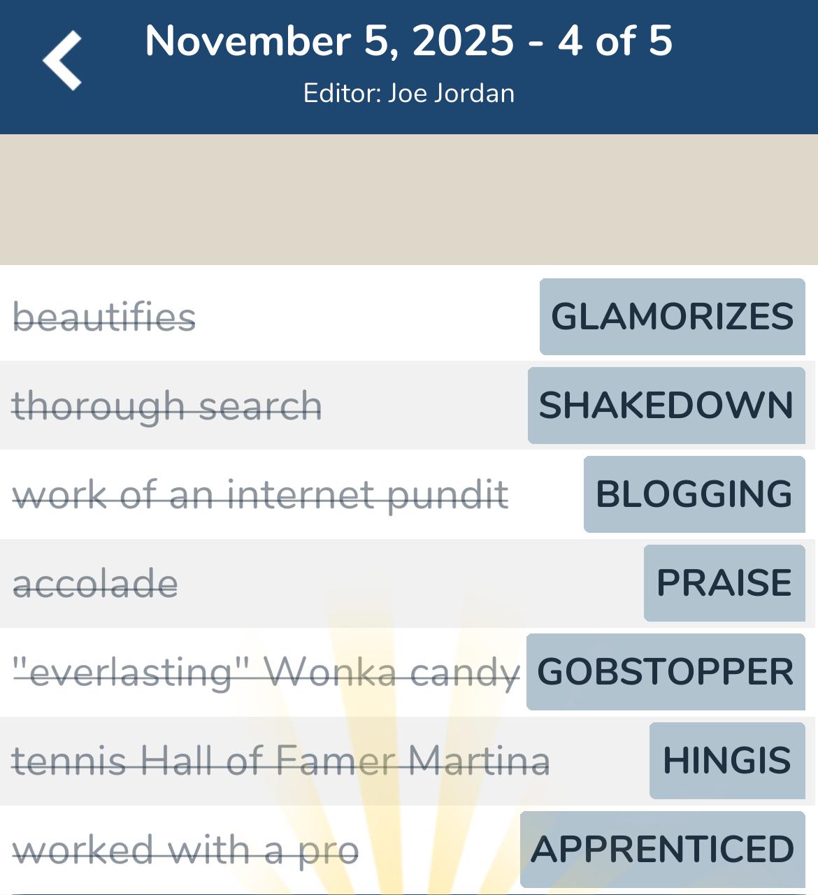 7 Little Words November 5 2025 4 7 Little Words November 5 2025 4