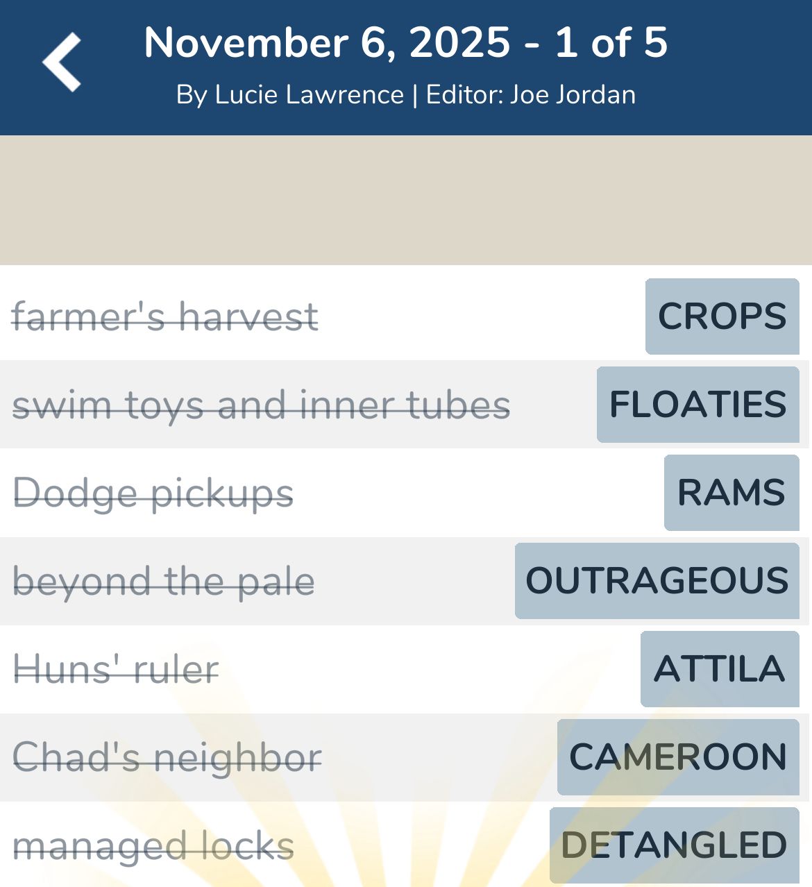 7 Little Words November 6 2025 1 7 Little Words November 6 2025 1