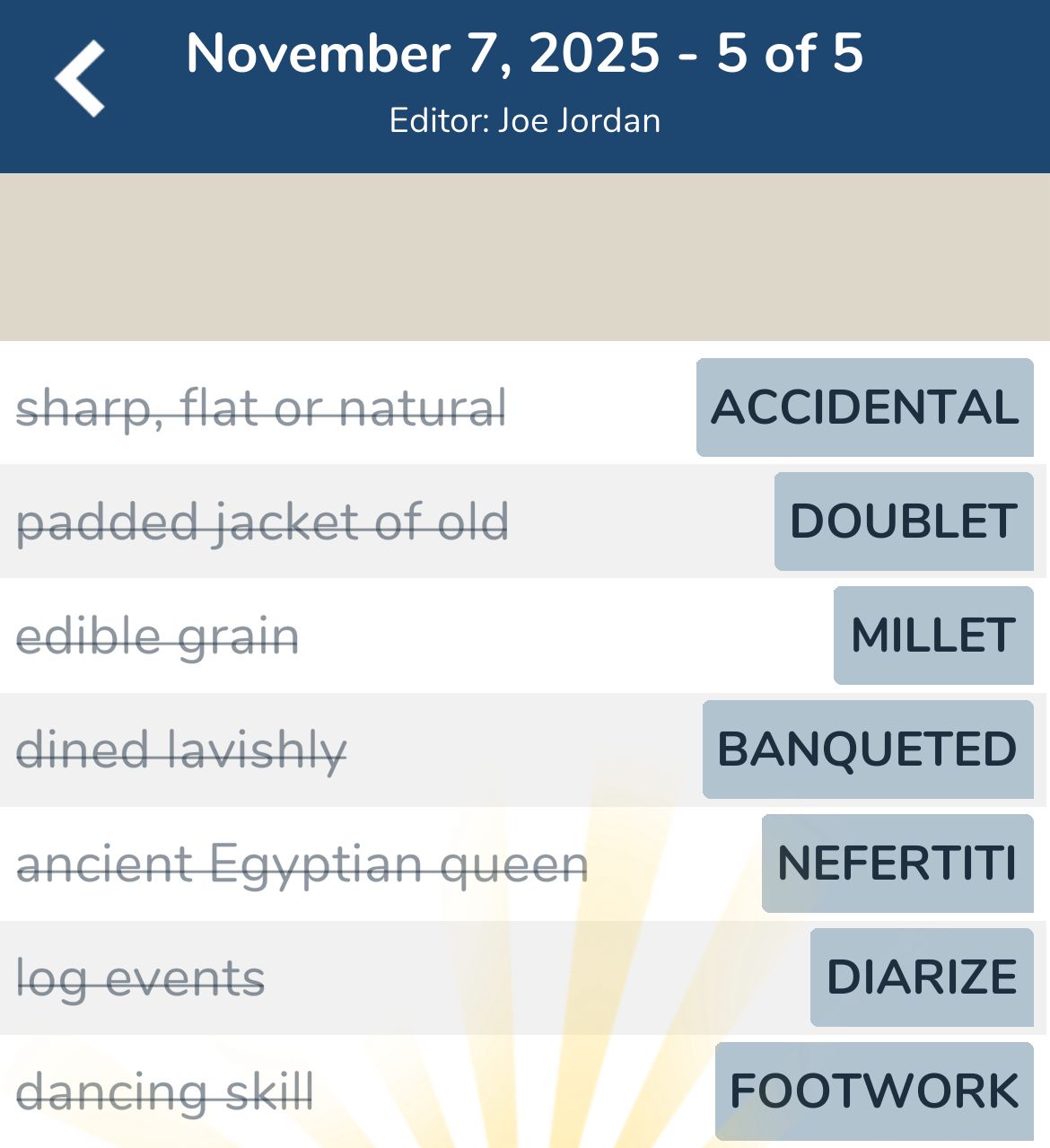 7 Little Words November 7 2025 5