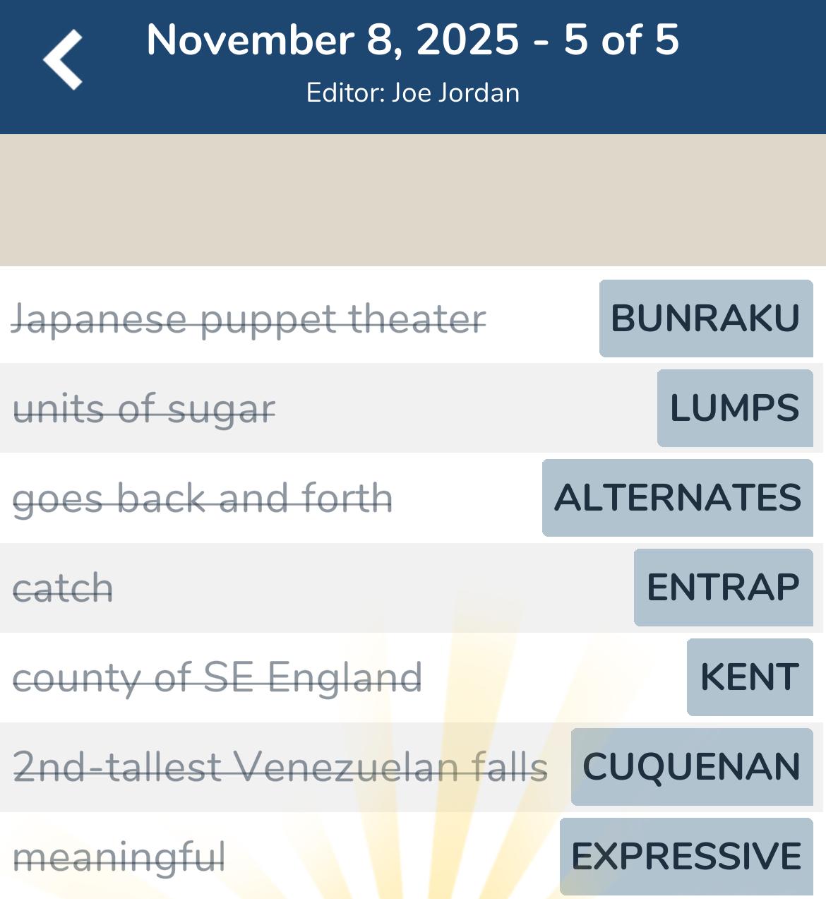 7 Little Words November 8 2025 5 7 Little Words November 8 2025 5
