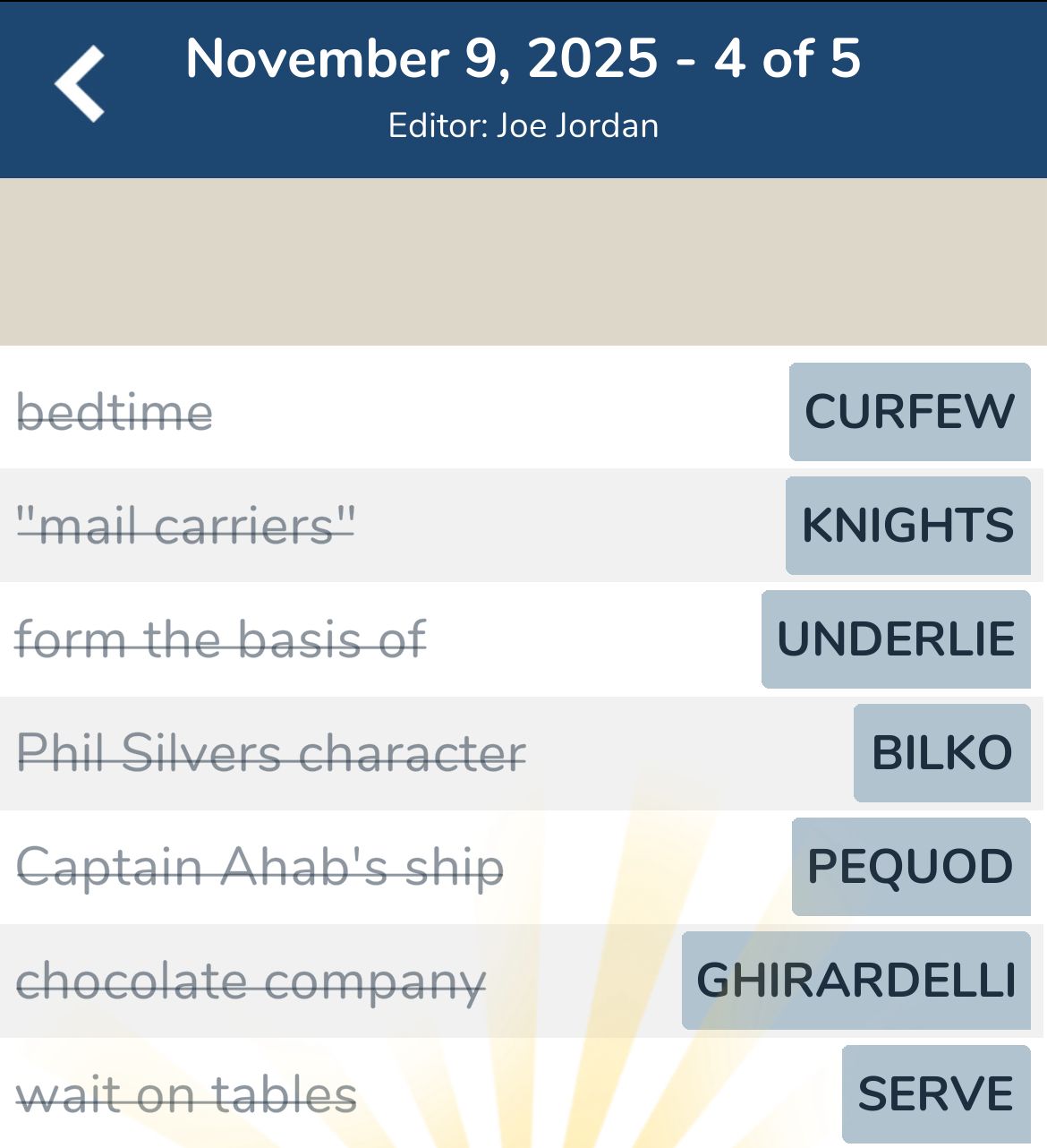 7 Little Words November 9 2025 4