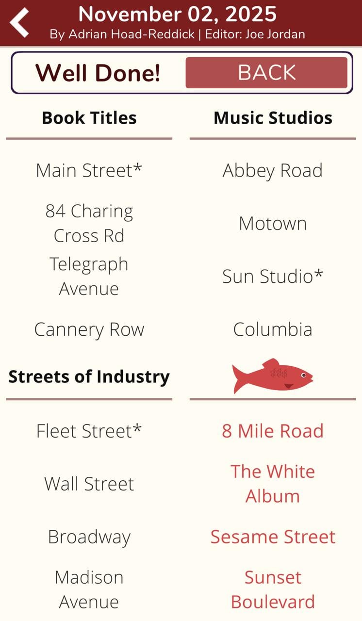 7 Little Words Red Herring November 2 2025