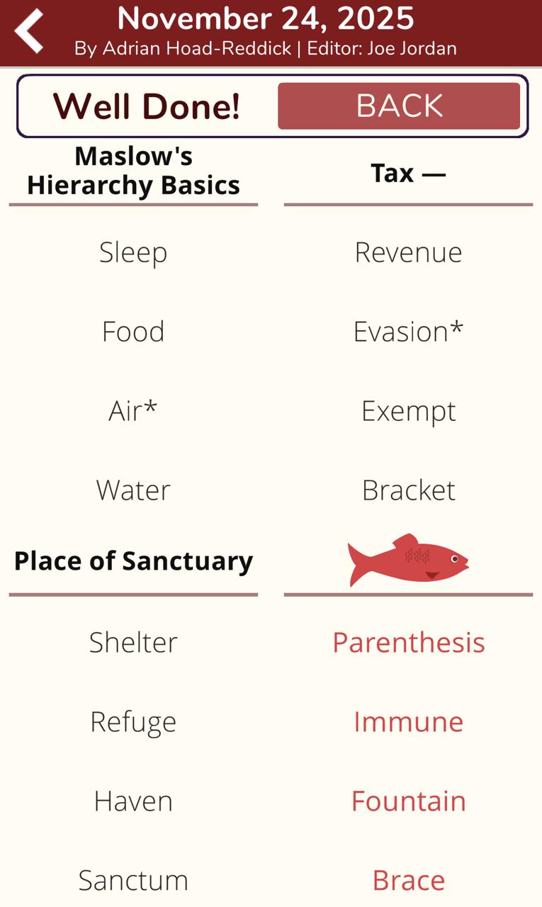 7 Little Words Red Herring November 24 2025