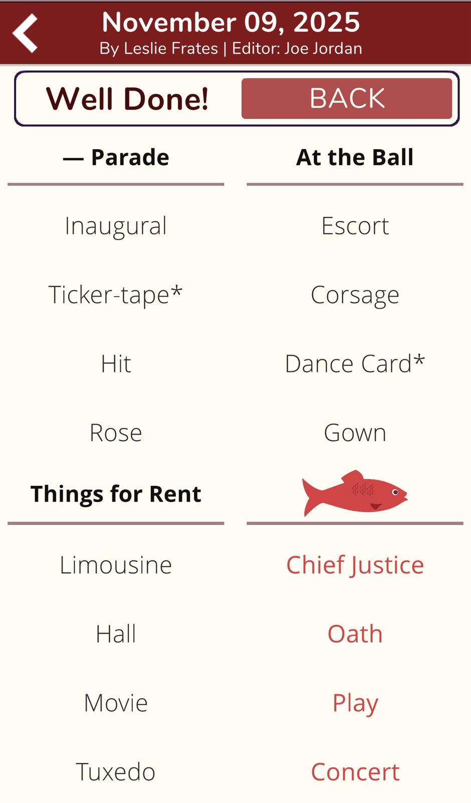 7 Little Words Red Herring November 9 2025