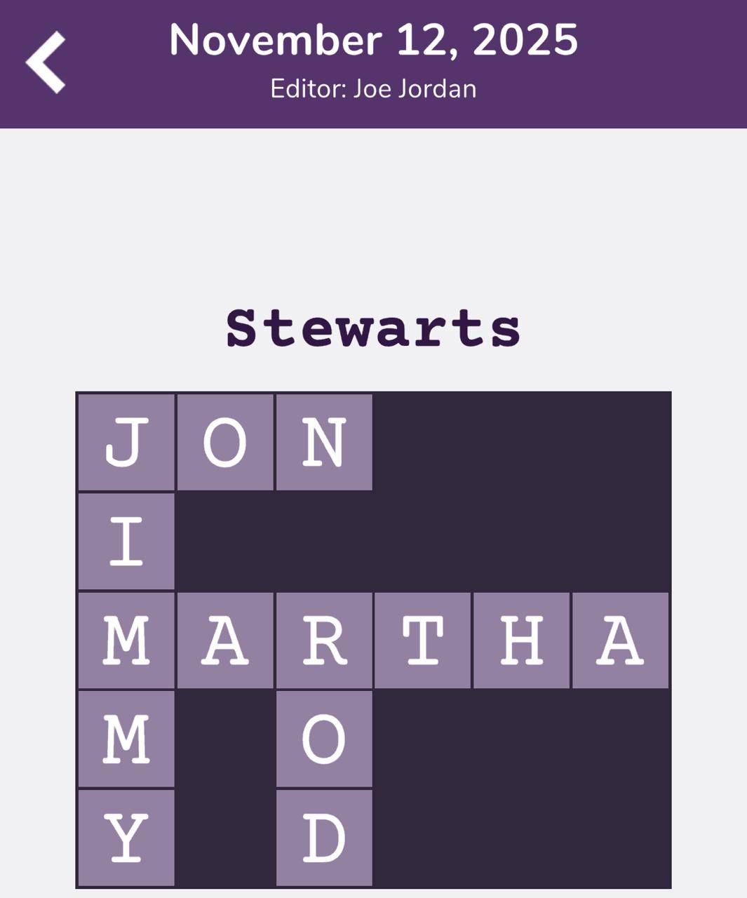 7 Little Words Tiny Little Crosswords November 12 2025