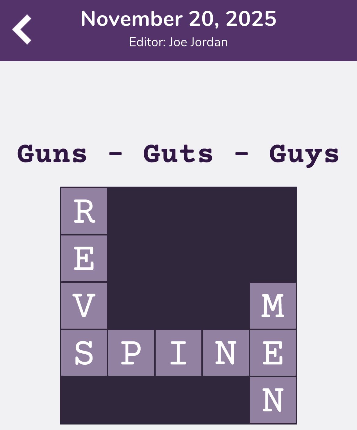 7 Little Words Tiny Little Crosswords November 20 2025