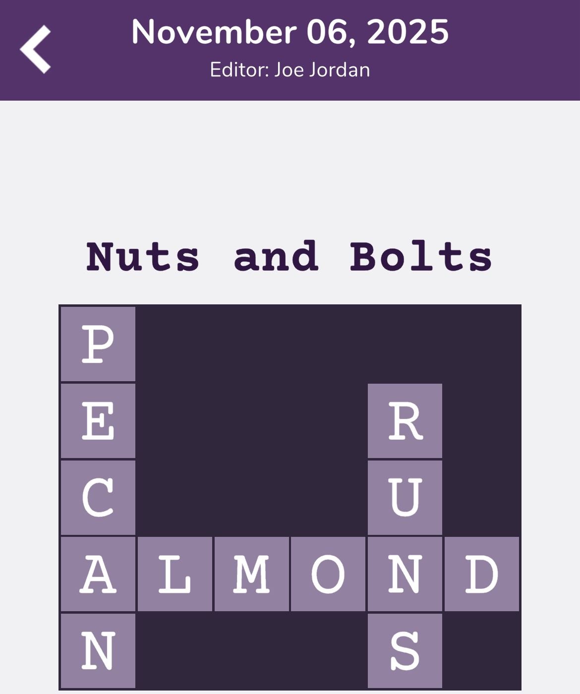 7 Little Words Tiny Little Crosswords November 6 2025 7 Little Words Tiny Little Crosswords November 6 2025