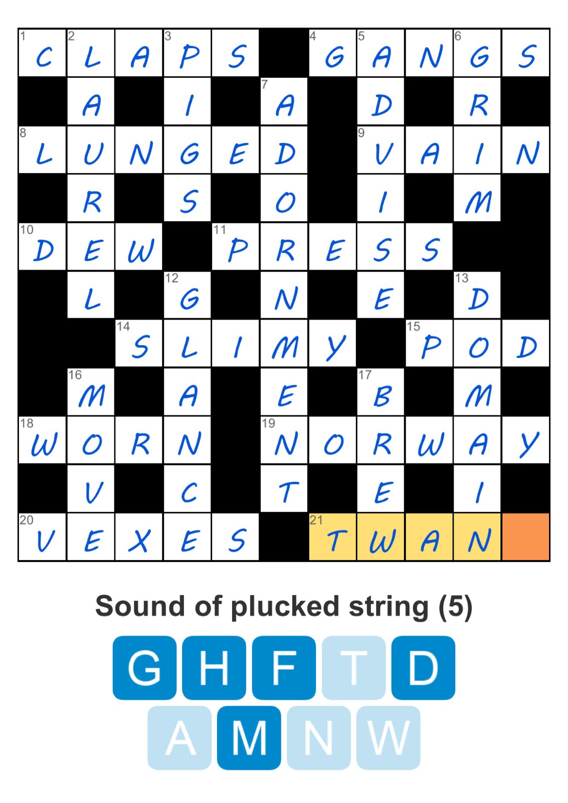 Puzzle Page Crossword November 24 2025