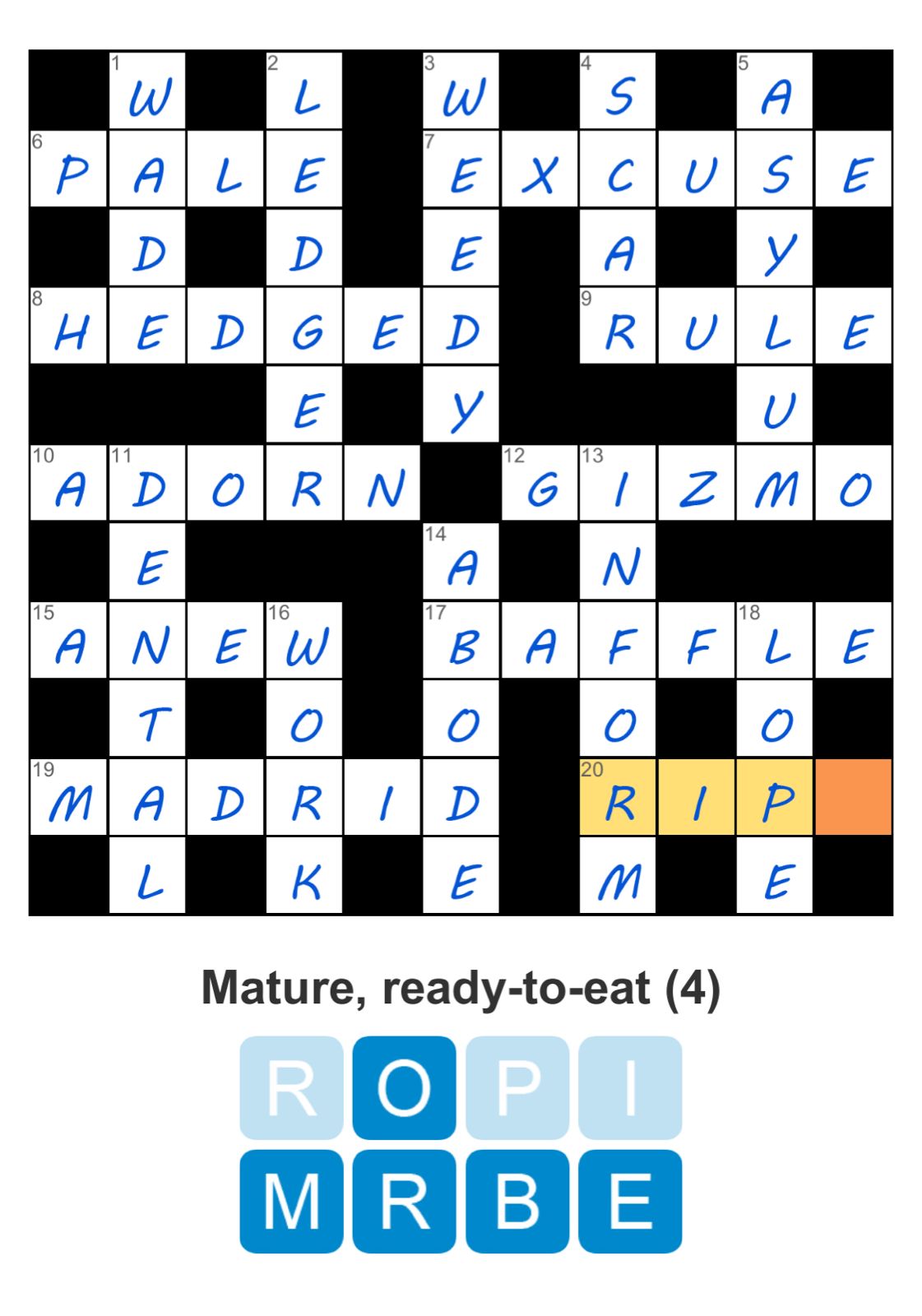 Puzzle Page Crossword November 3 2025