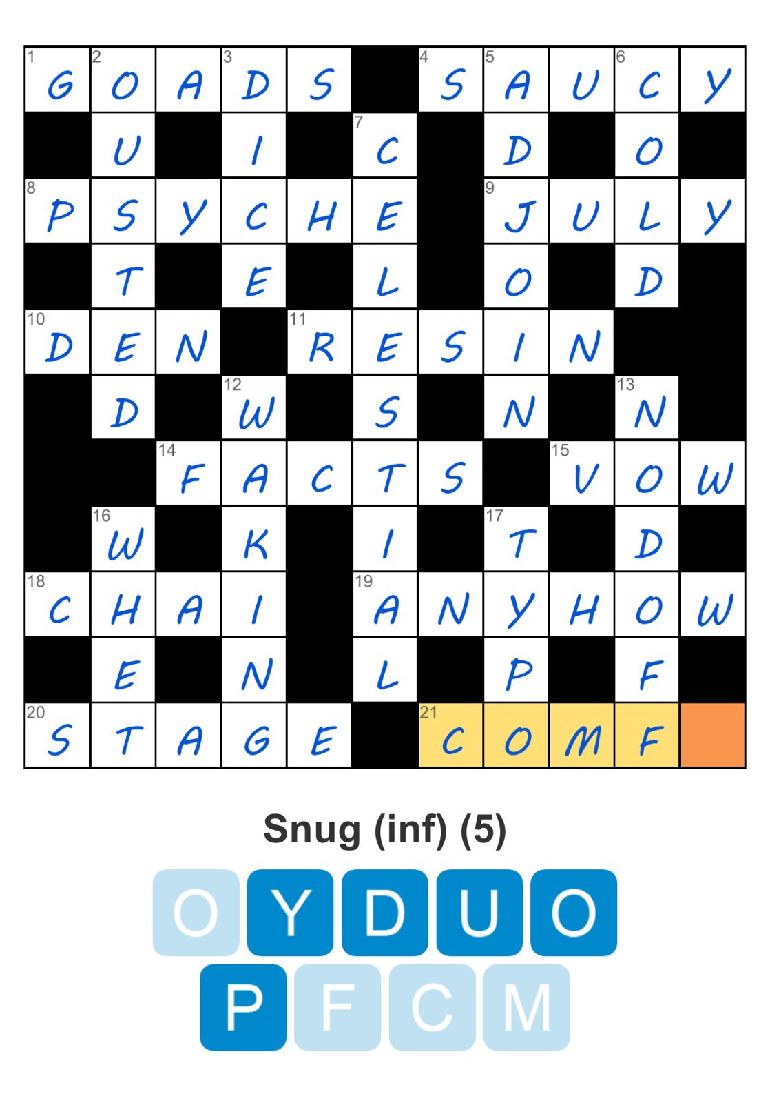 Puzzle Page Crossword November 5 2025