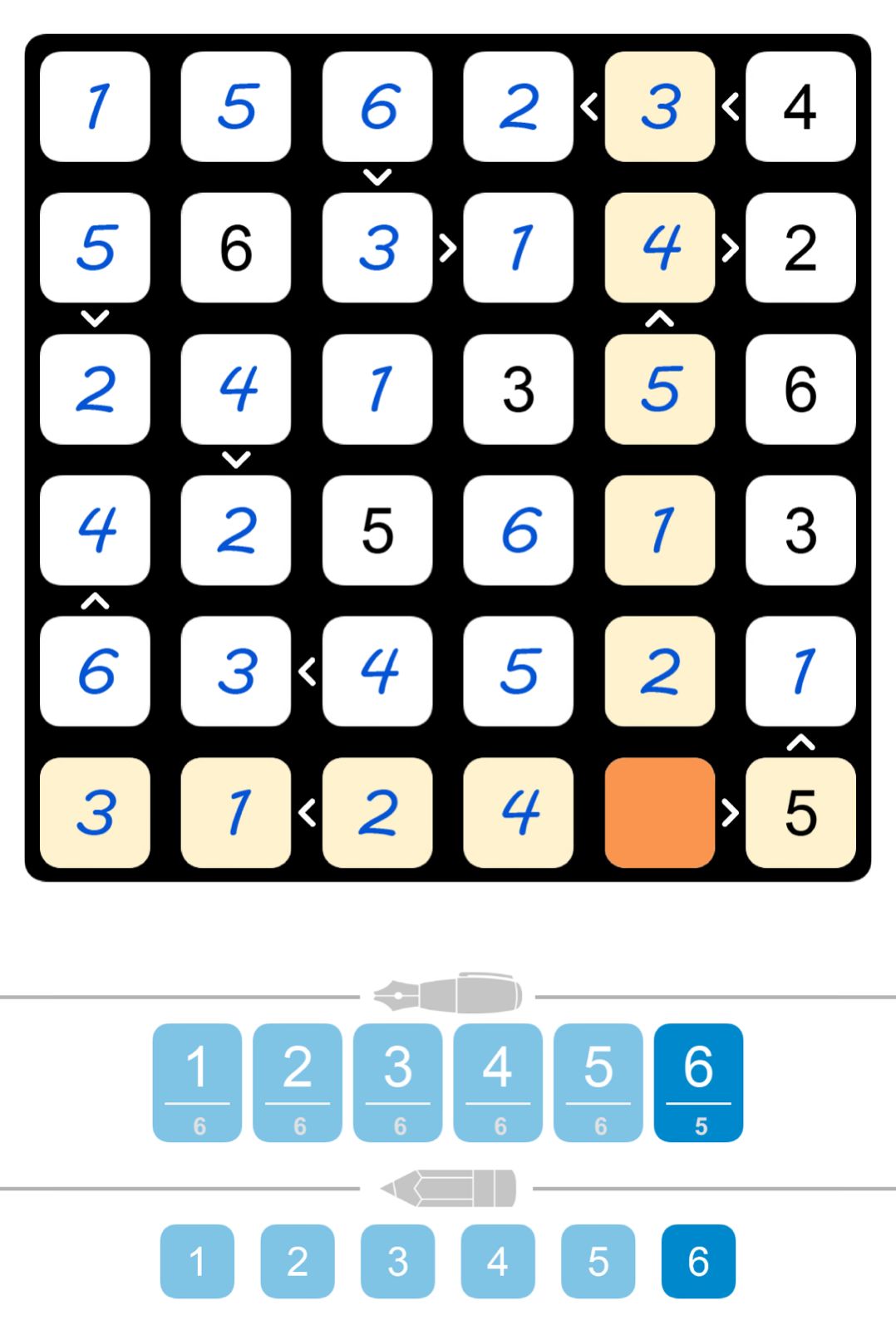 Puzzle Page Futoshiki November 15 2025