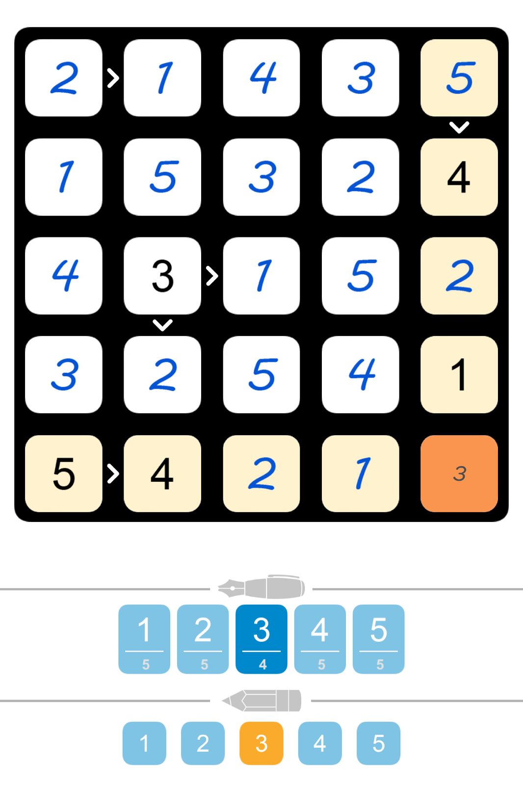 Puzzle Page Futoshiki November 18 2025