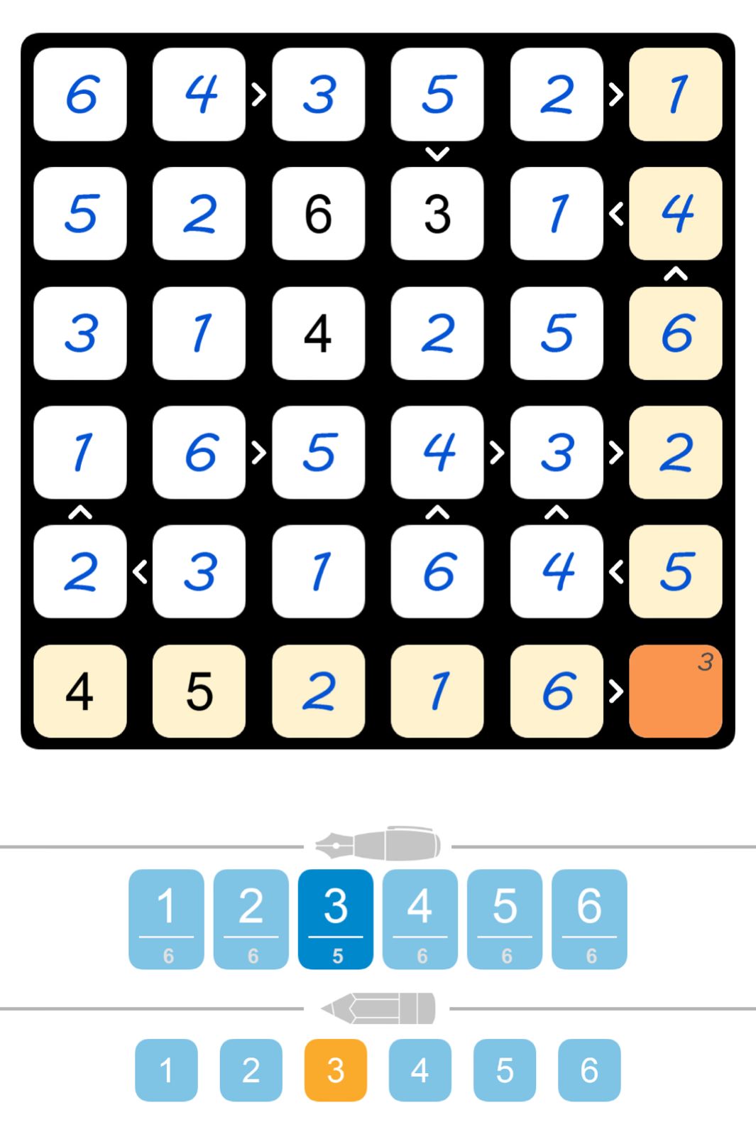 Puzzle Page Futoshiki November 21 2025