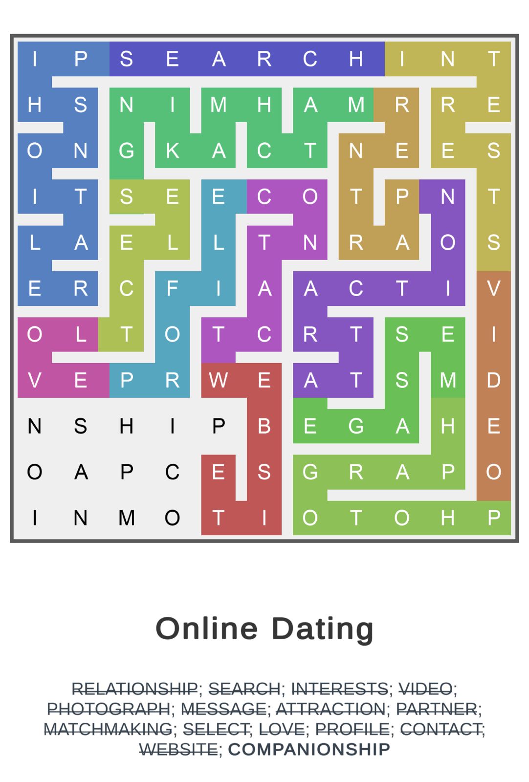 Puzzle Page Word Snake November 22 2025