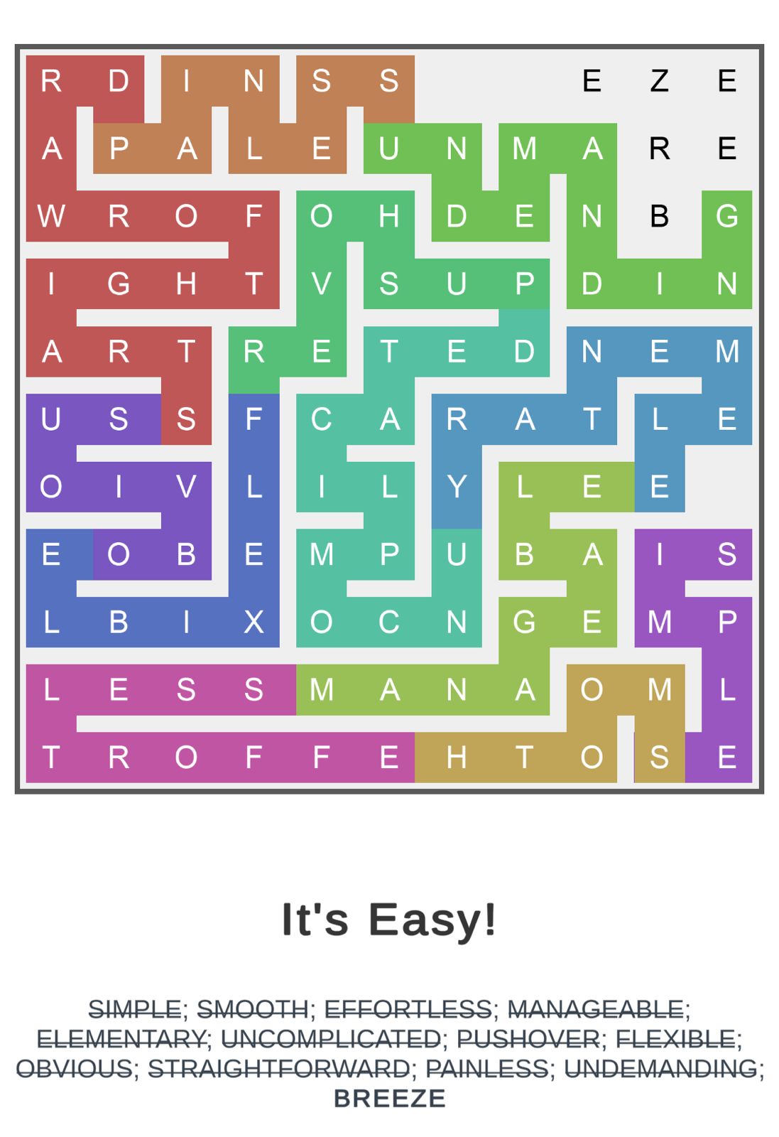 Puzzle Page Word Snake November 8 2025