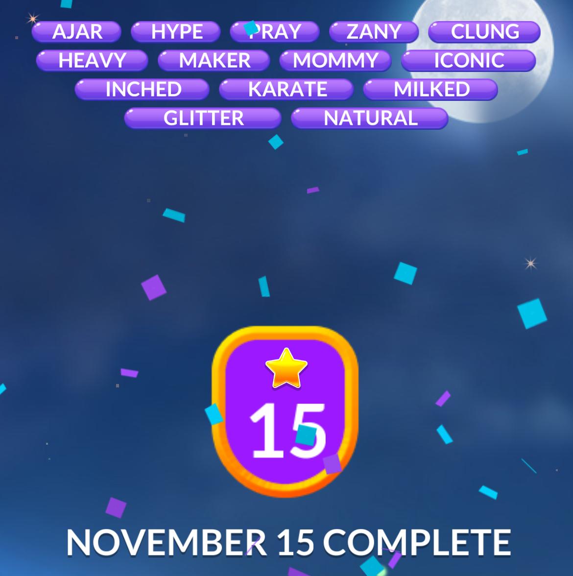 Word Stacks Daily Puzzle November 15 2025