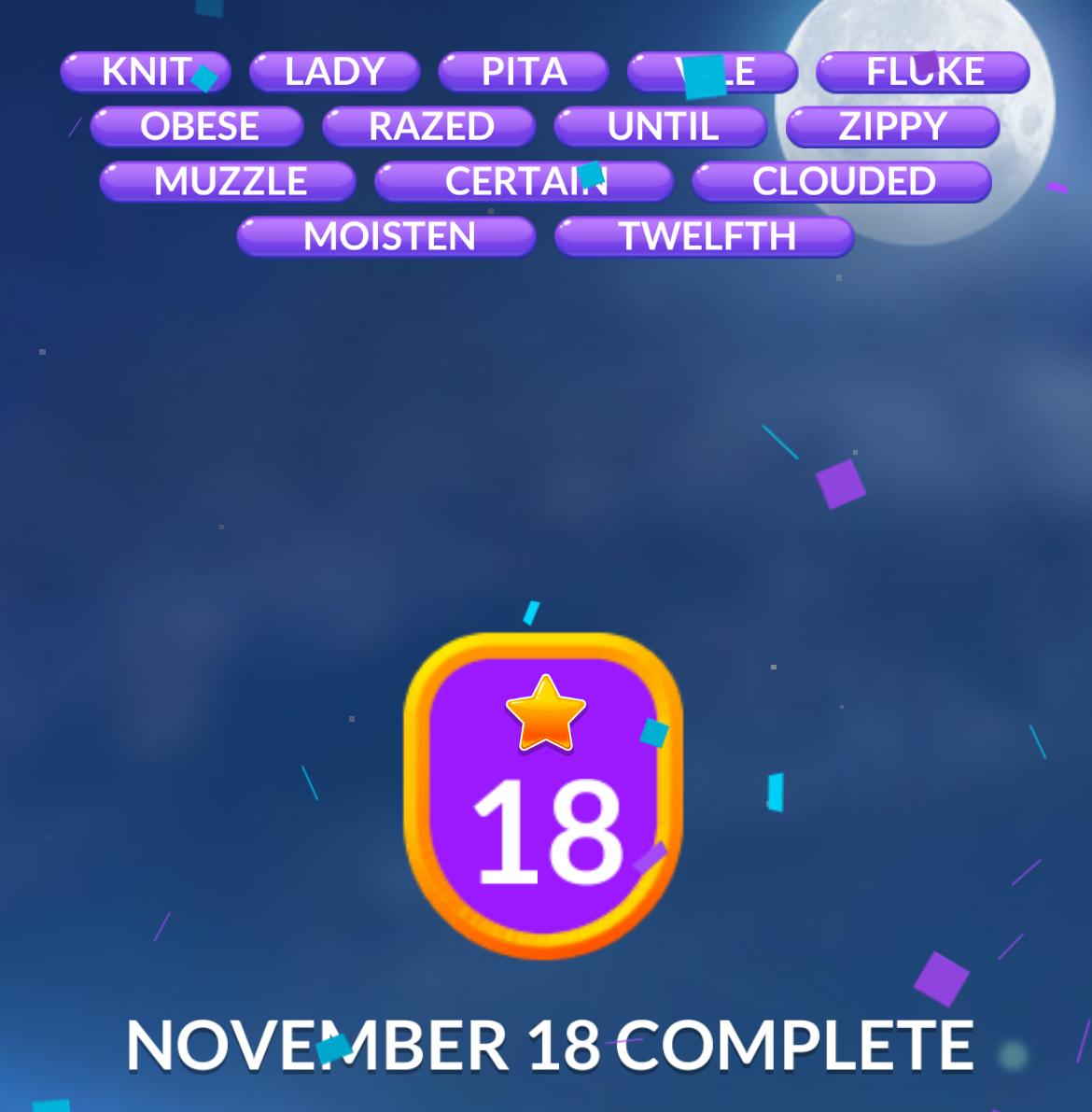 Word Stacks Daily Puzzle November 18 2025