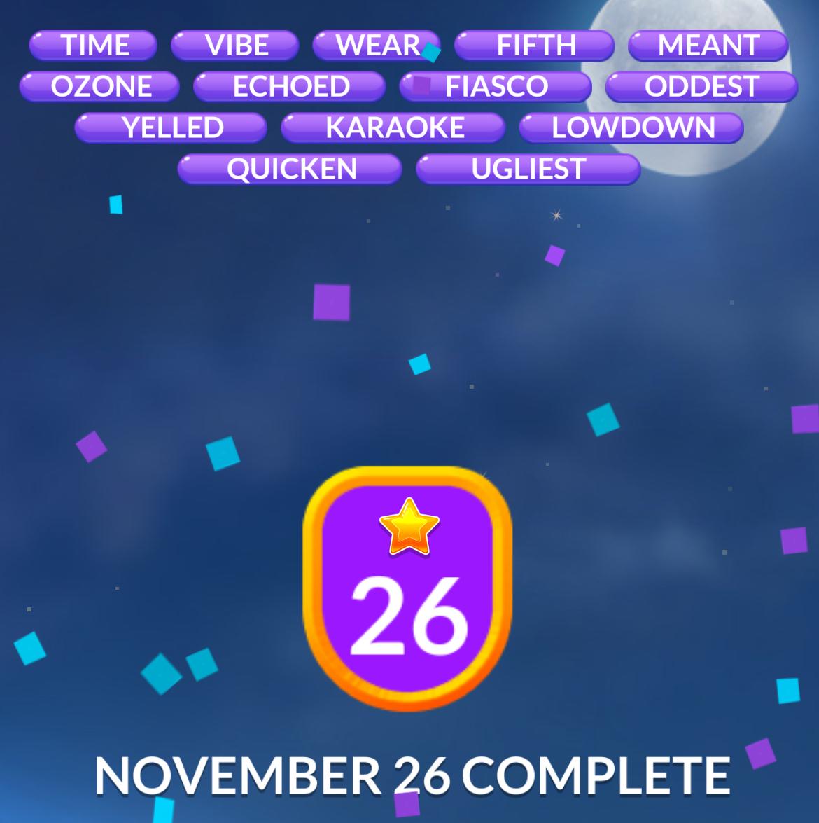 Word Stacks Daily Puzzle November 26 2025