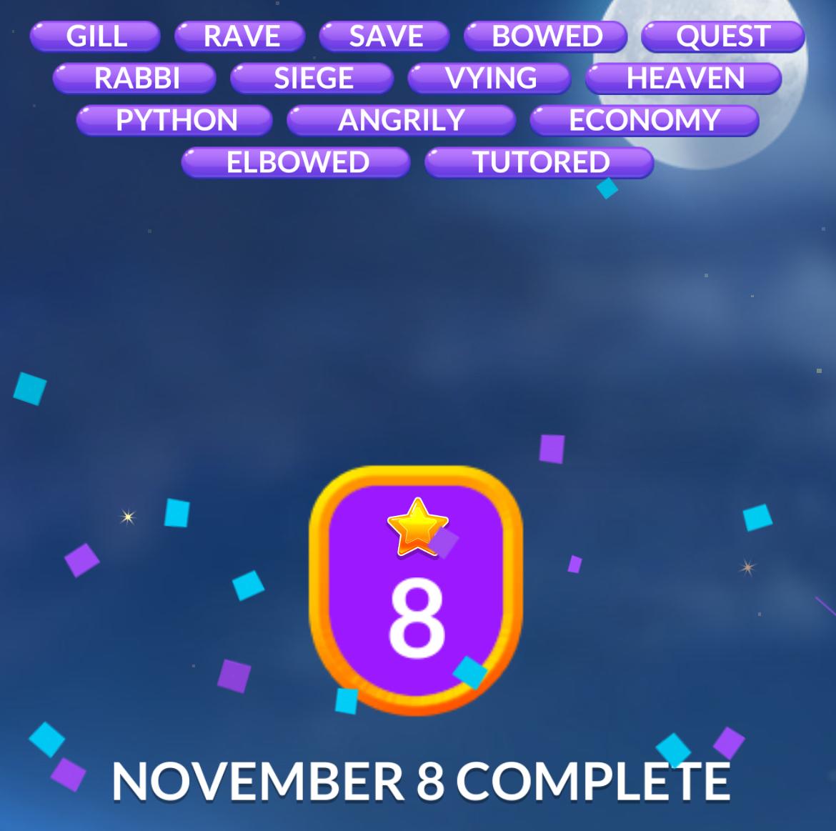 Word Stacks Daily Puzzle November 8 2025