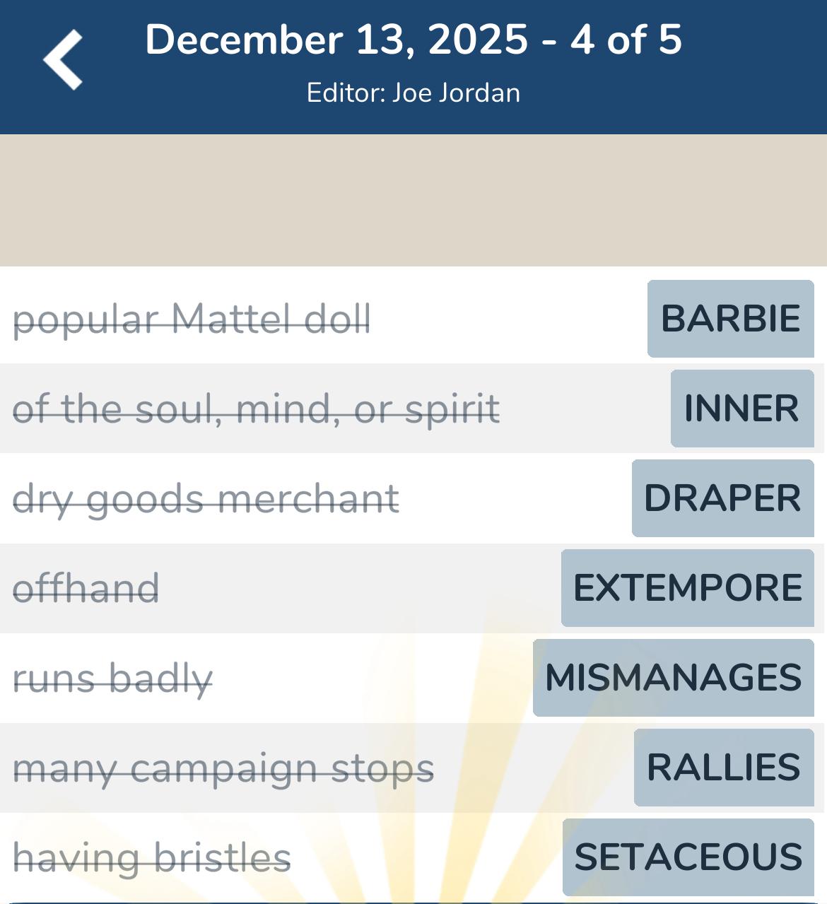 7 Little Words December 13 2025 4