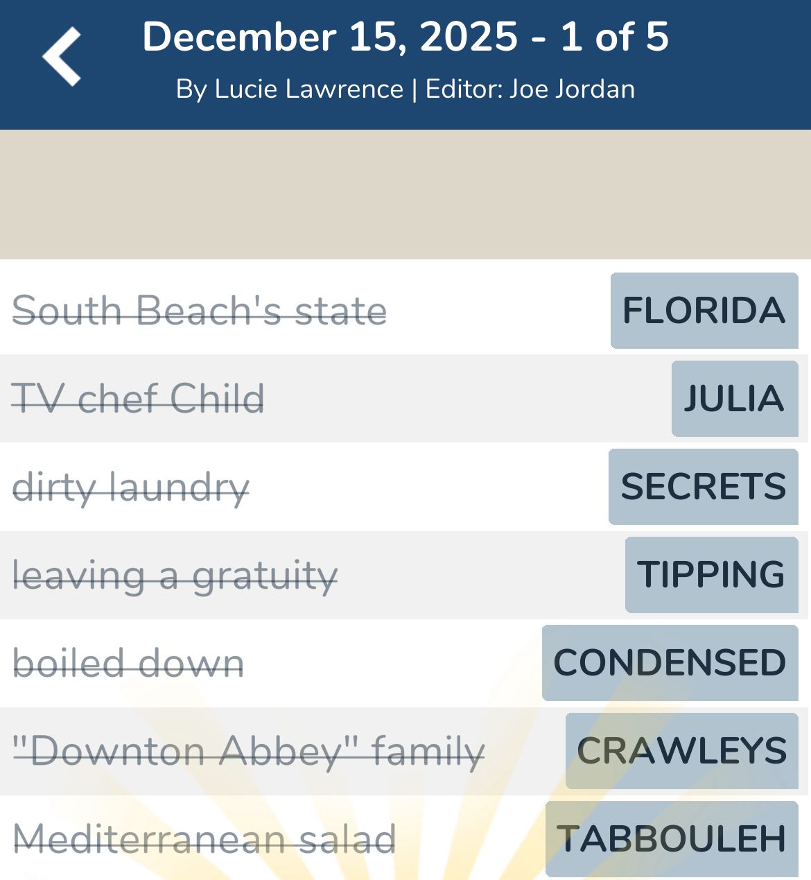 7 Little Words December 15 2025 1