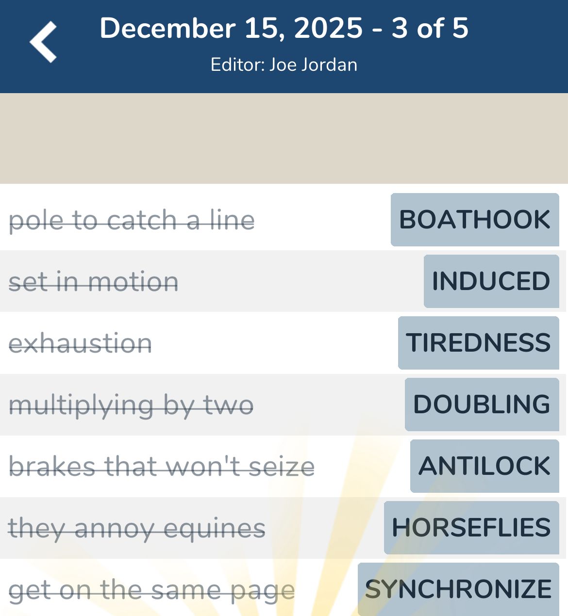 7 Little Words December 15 2025 3