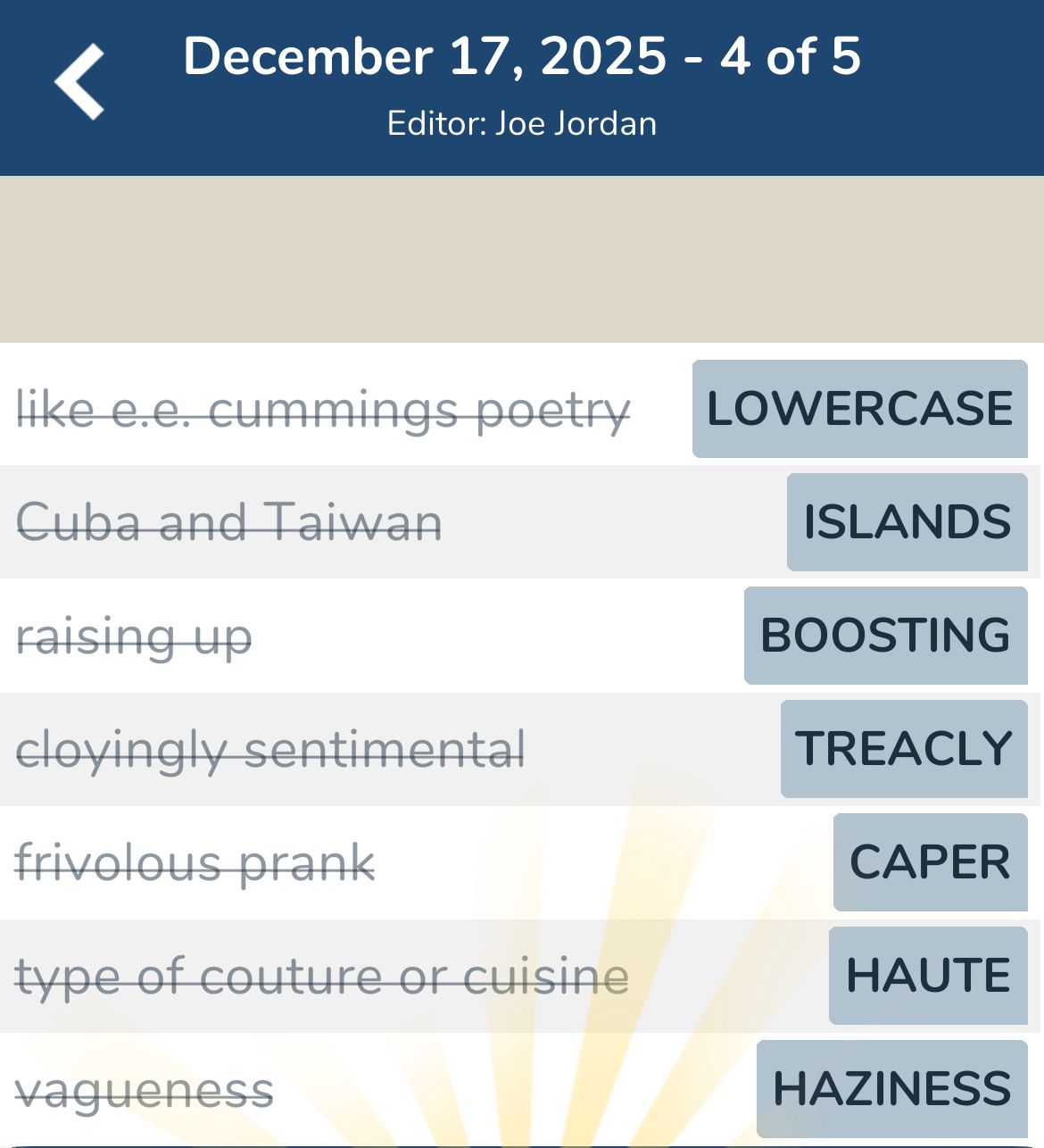7 Little Words December 17 2025 4 7 Little Words December 17 2025 4