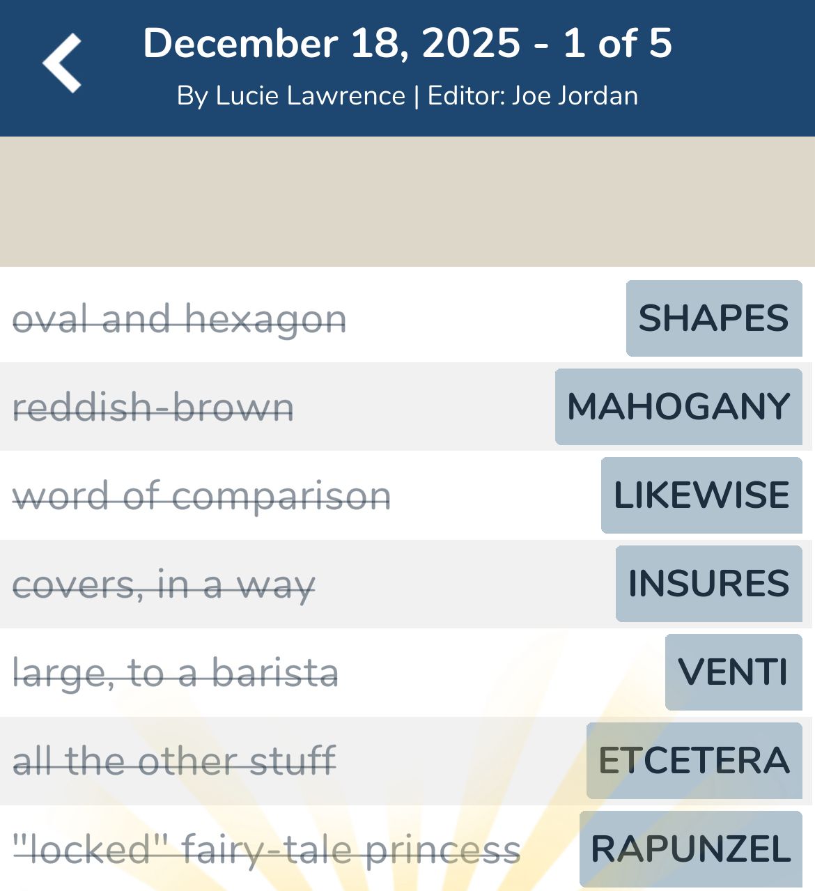 7 Little Words December 18 2025 1 7 Little Words December 18 2025 1