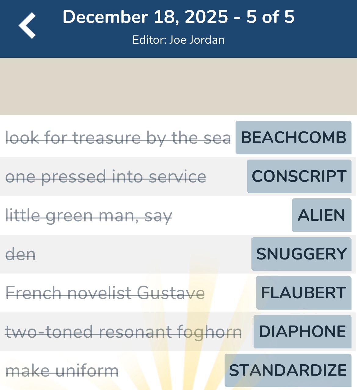 7 Little Words December 18 2025 5 7 Little Words December 18 2025 5