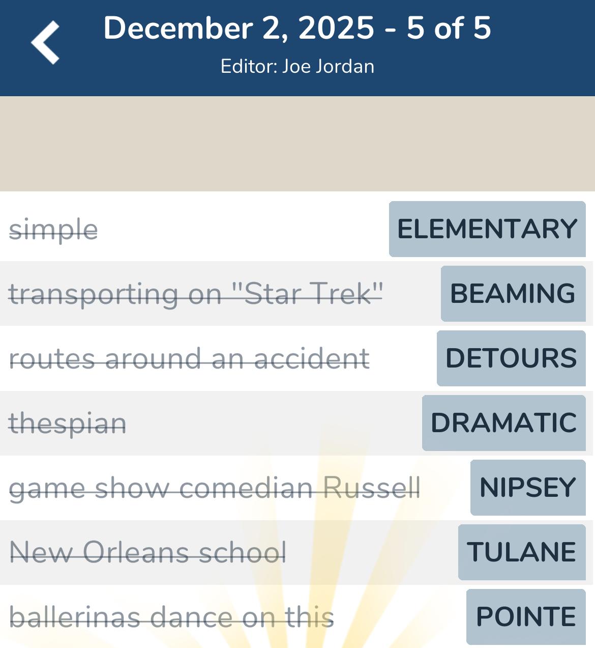 7 Little Words December 2 2025 5