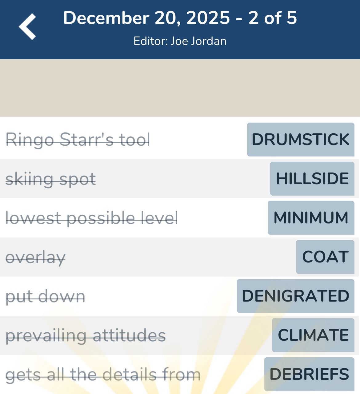 7 Little Words December 20 2025 2