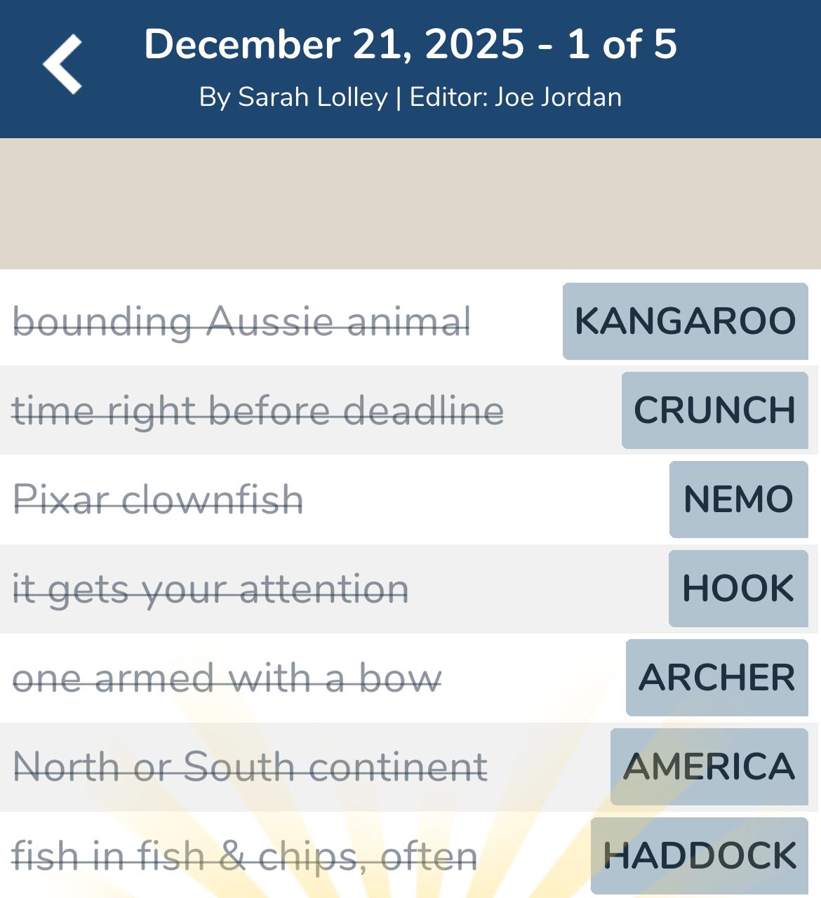 7 Little Words December 21 2025 1 7 Little Words December 21 2025 1