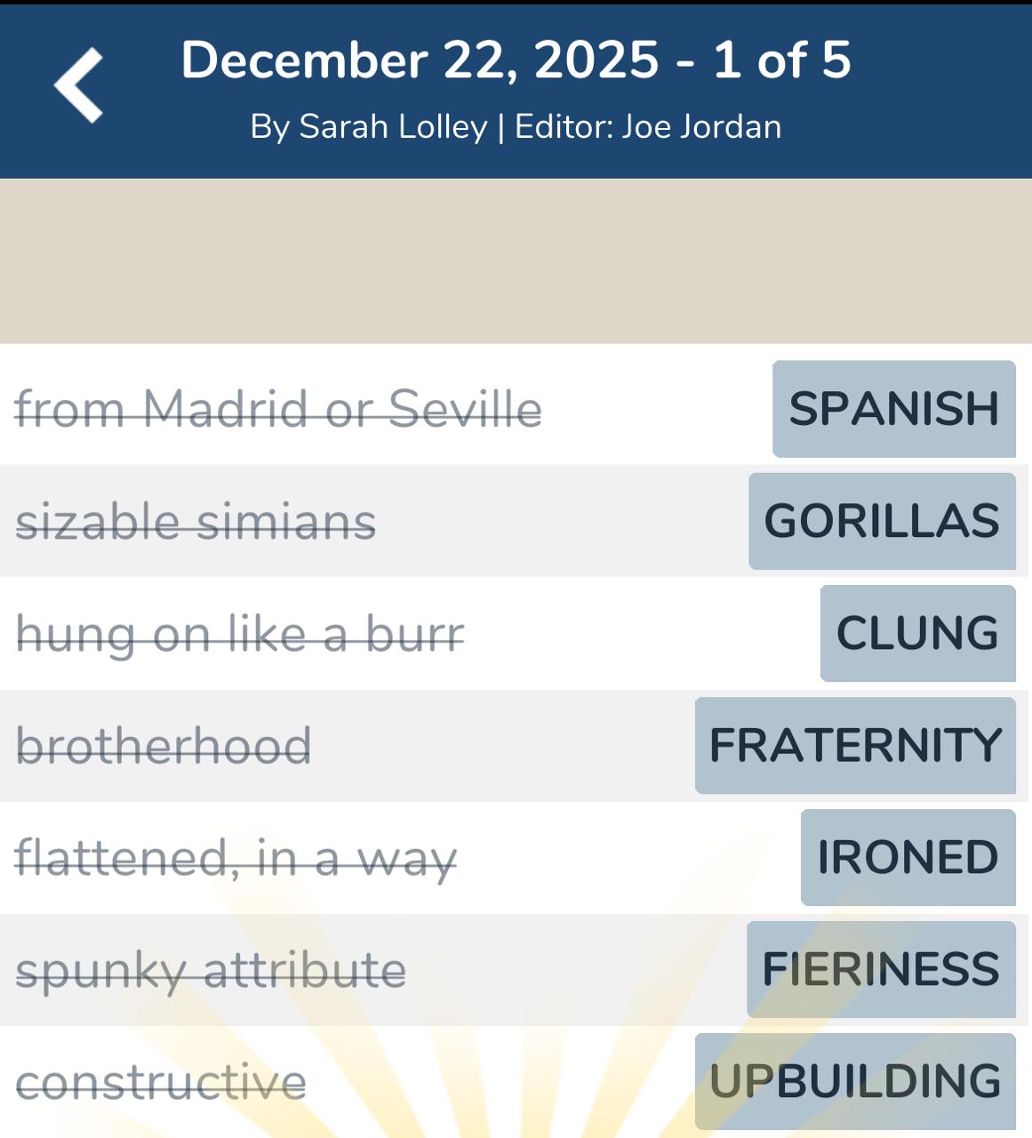 7 Little Words December 22 2025 1