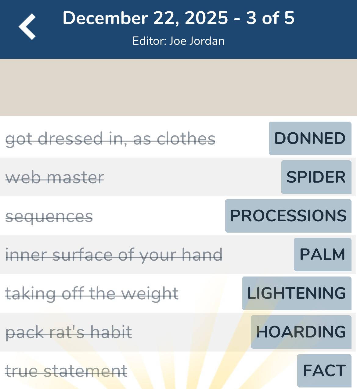 7 Little Words December 22 2025 3