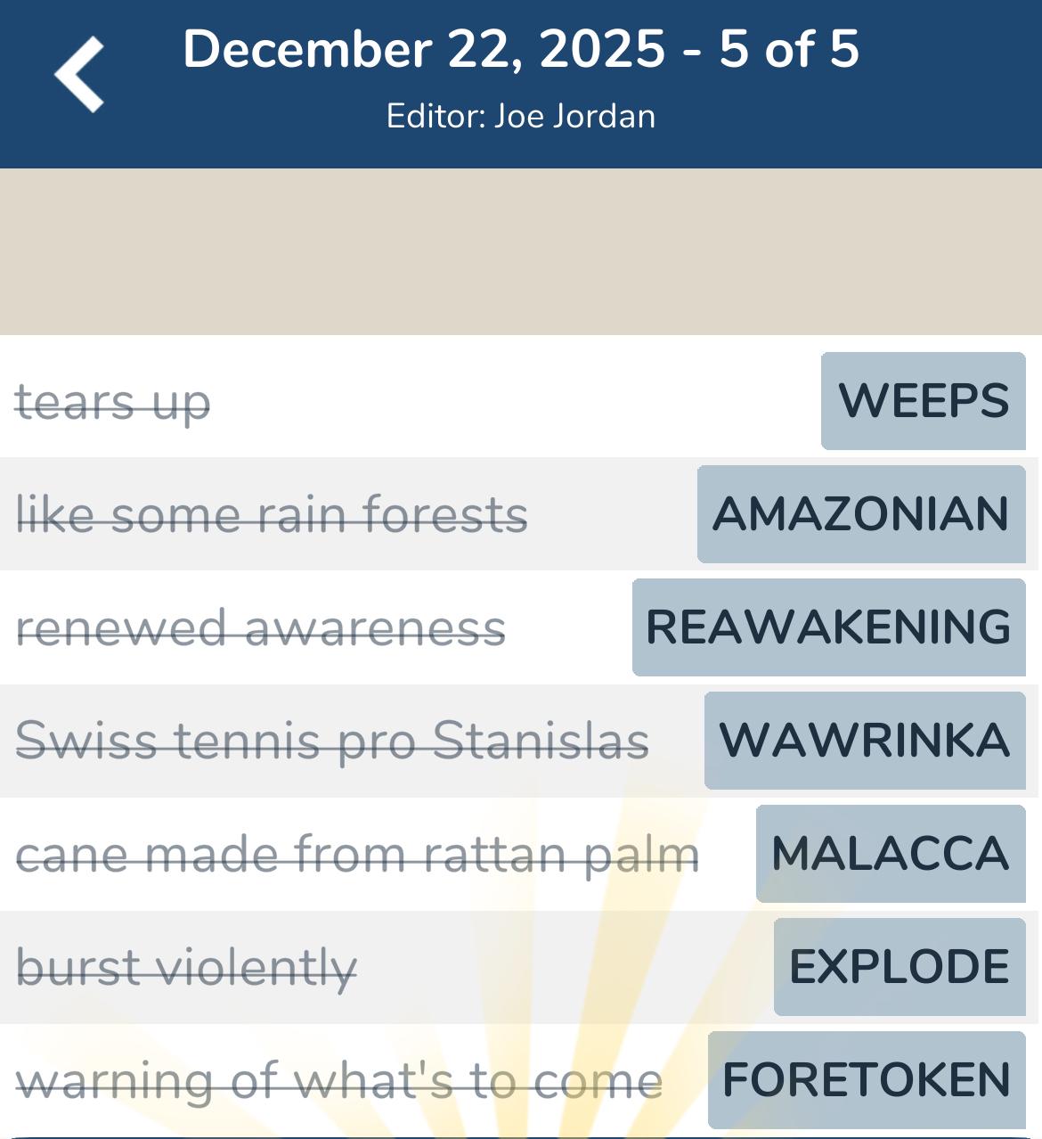 7 Little Words December 22 2025 5