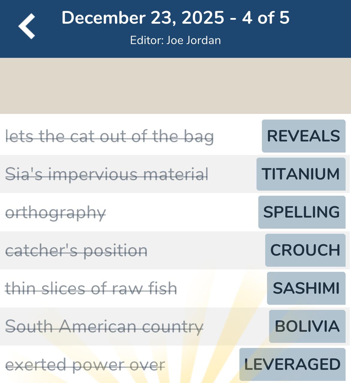 7 Little Words December 23 2025 4 7 Little Words December 23 2025 4