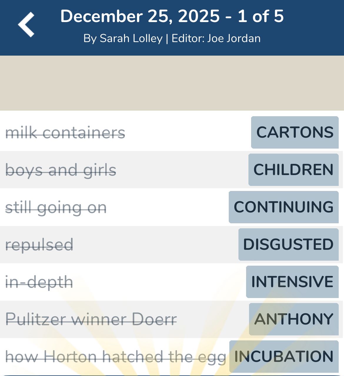 7 Little Words December 25 2025 1 7 Little Words December 25 2025 1
