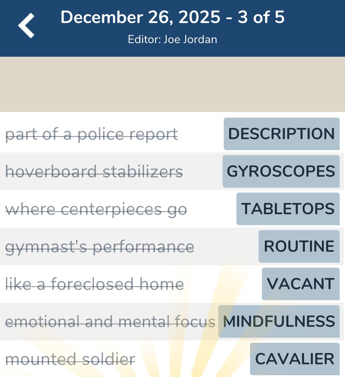 7 Little Words December 26 2025 3