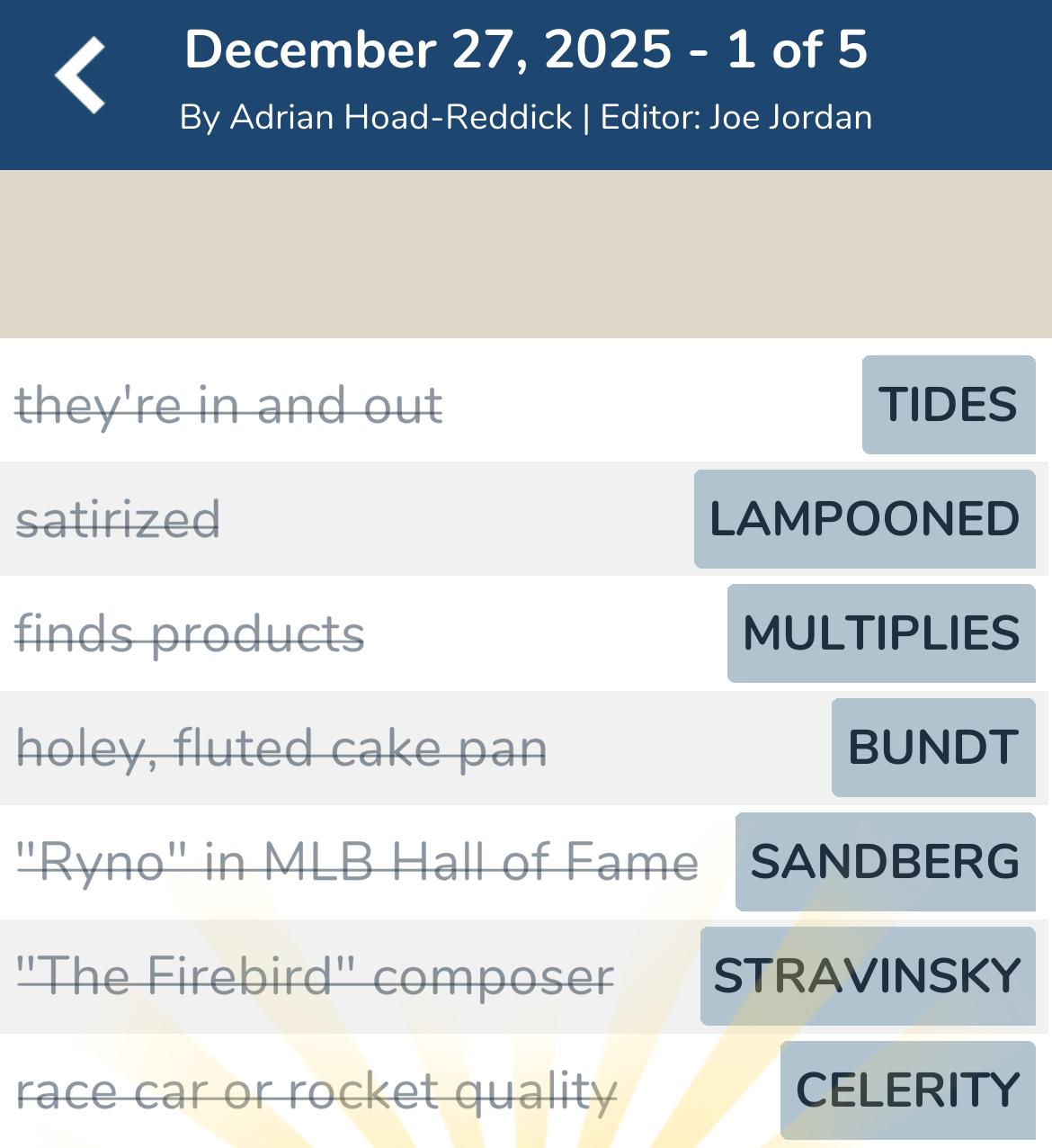 7 Little Words December 27 2025 1