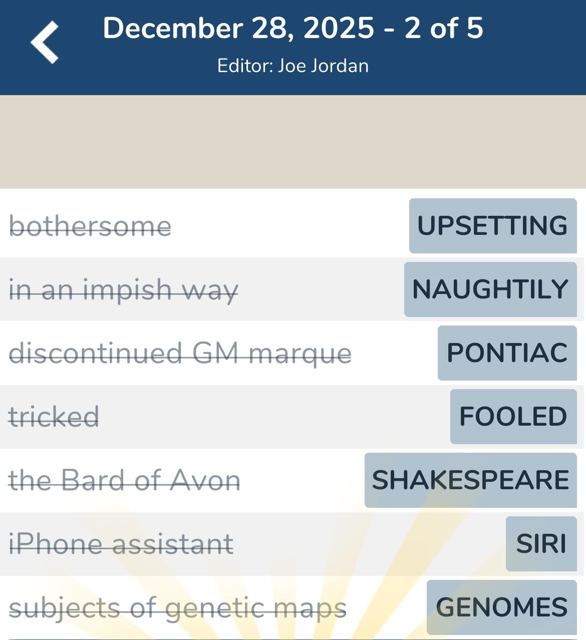 7 Little Words December 28 2025 2