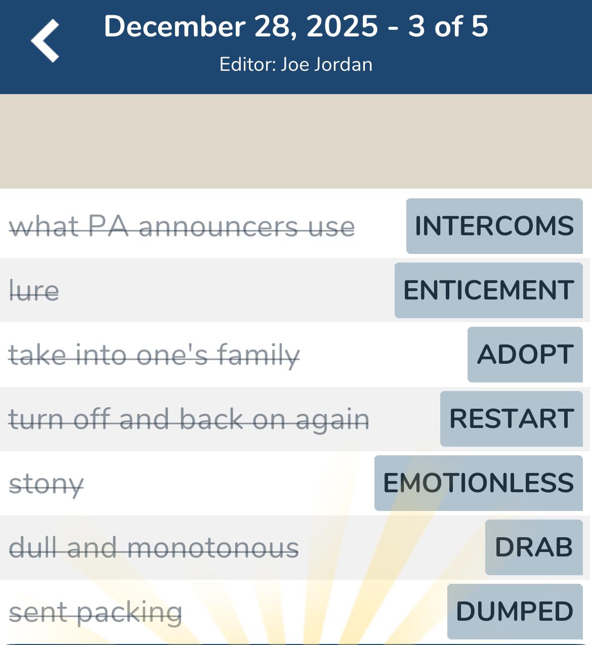 7 Little Words December 28 2025 3