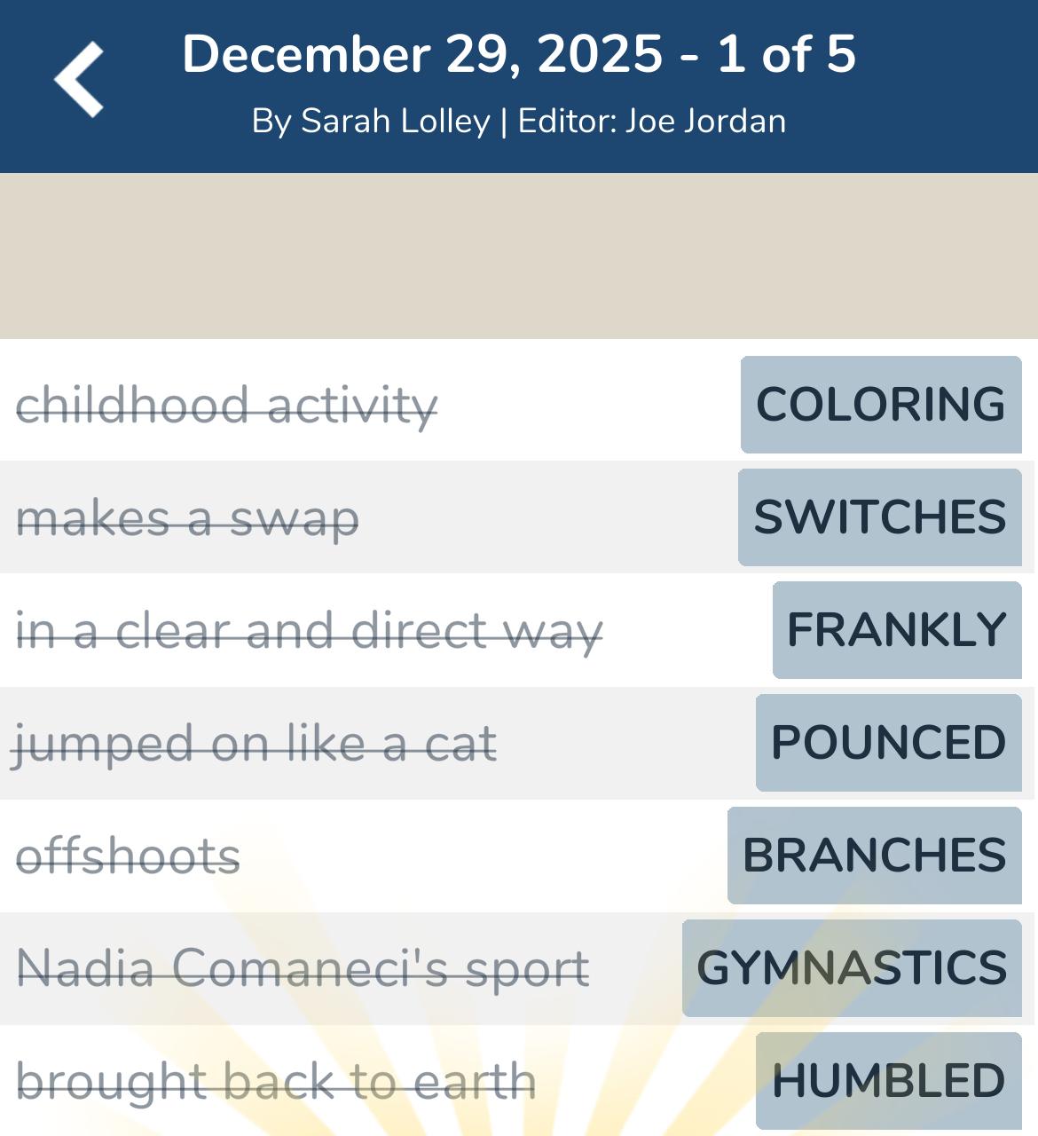 7 Little Words December 29 2025 1 7 Little Words December 29 2025 1