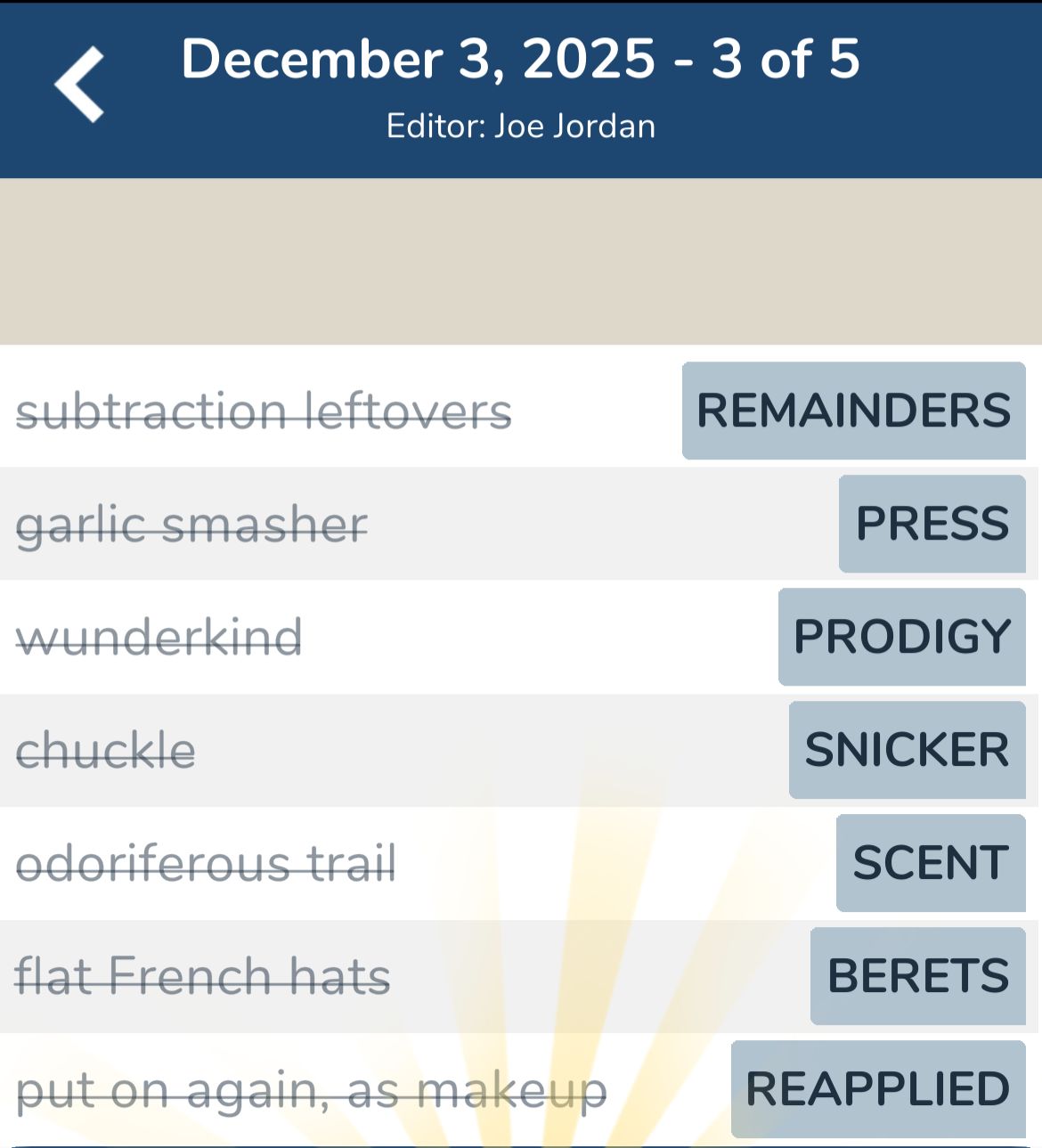 7 Little Words December 3 2025 3