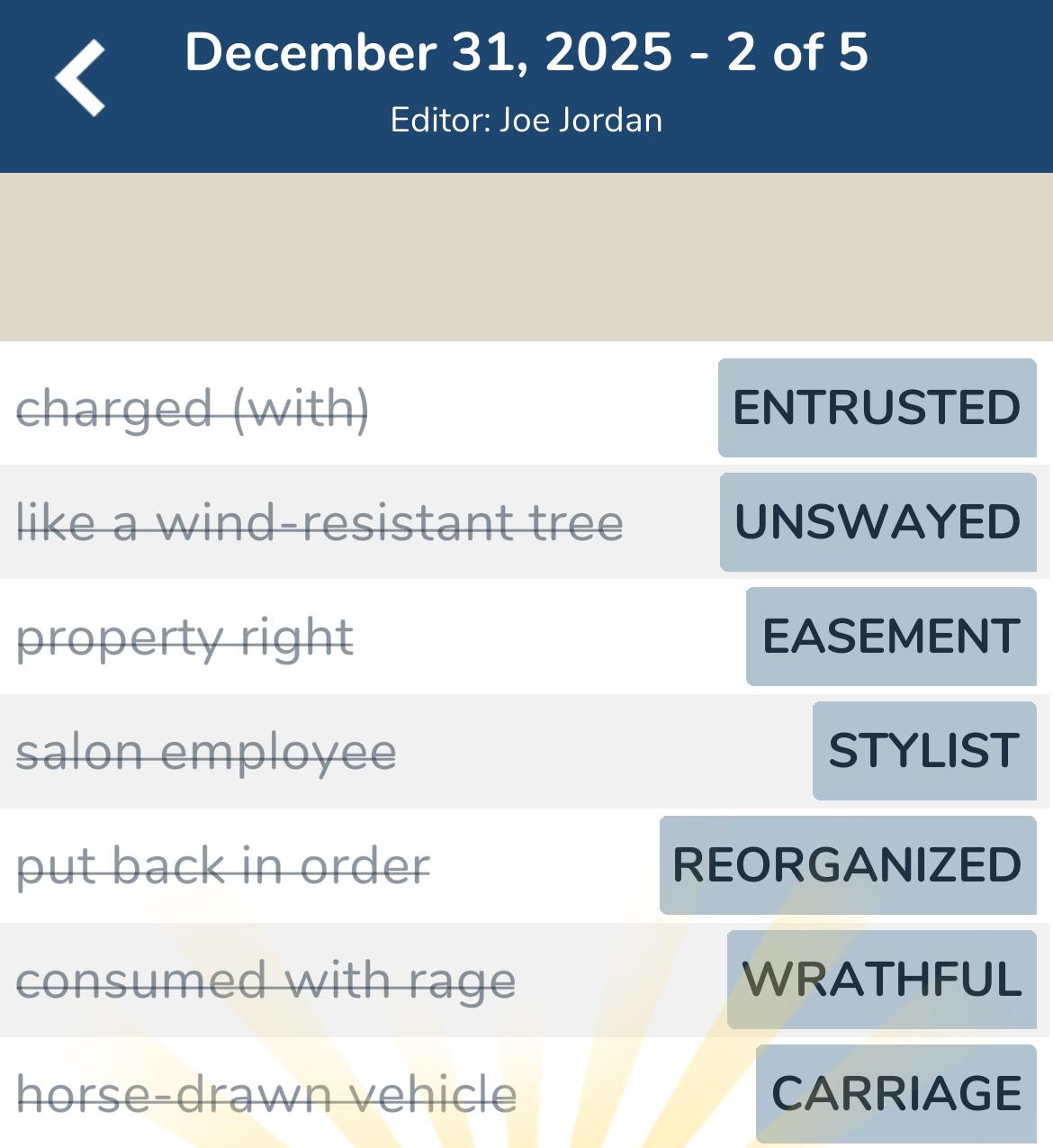 7 Little Words December 31 2025 2