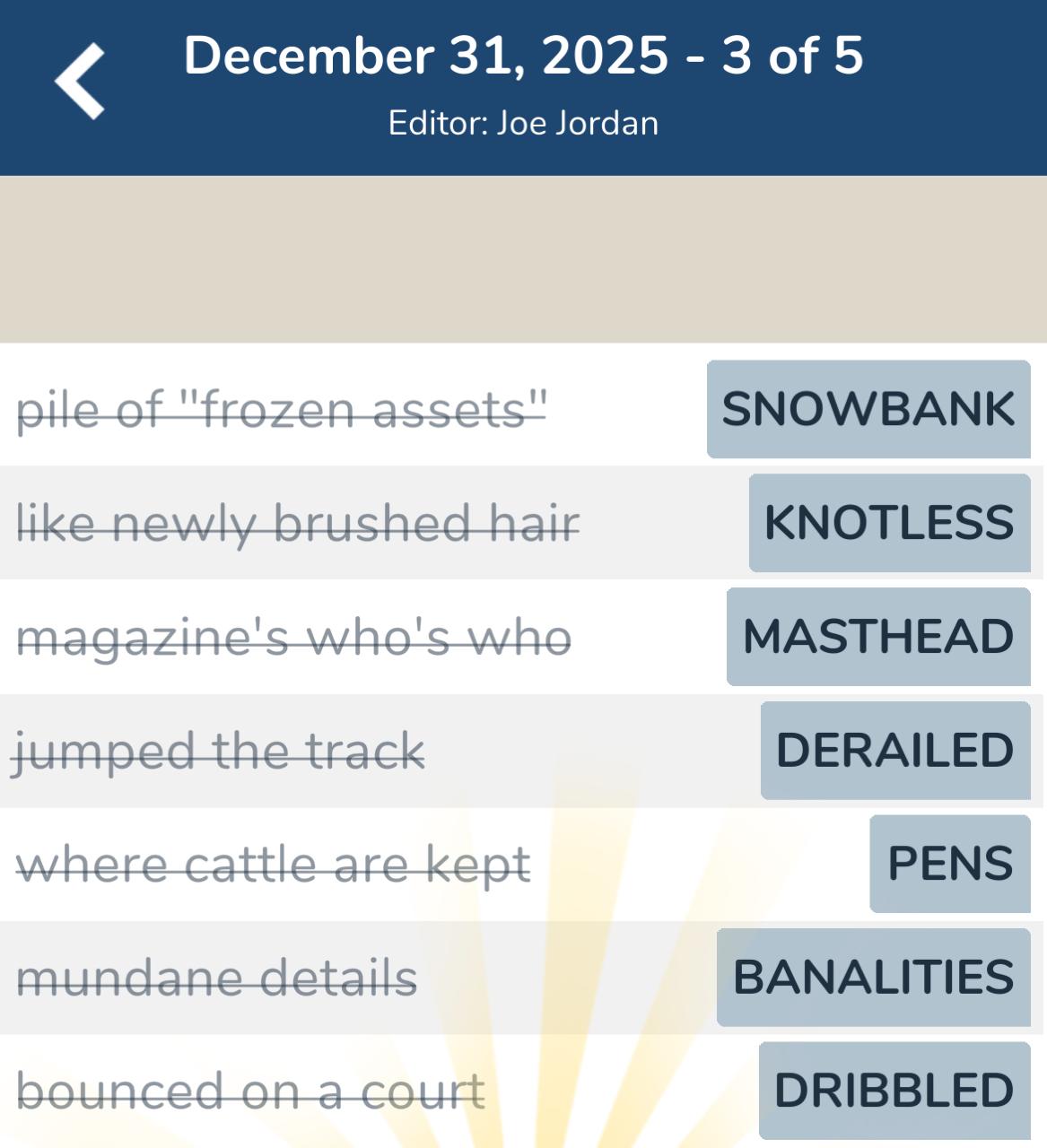 7 Little Words December 31 2025 3