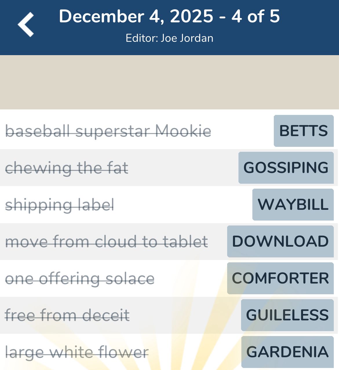 7 Little Words December 4 2025 4